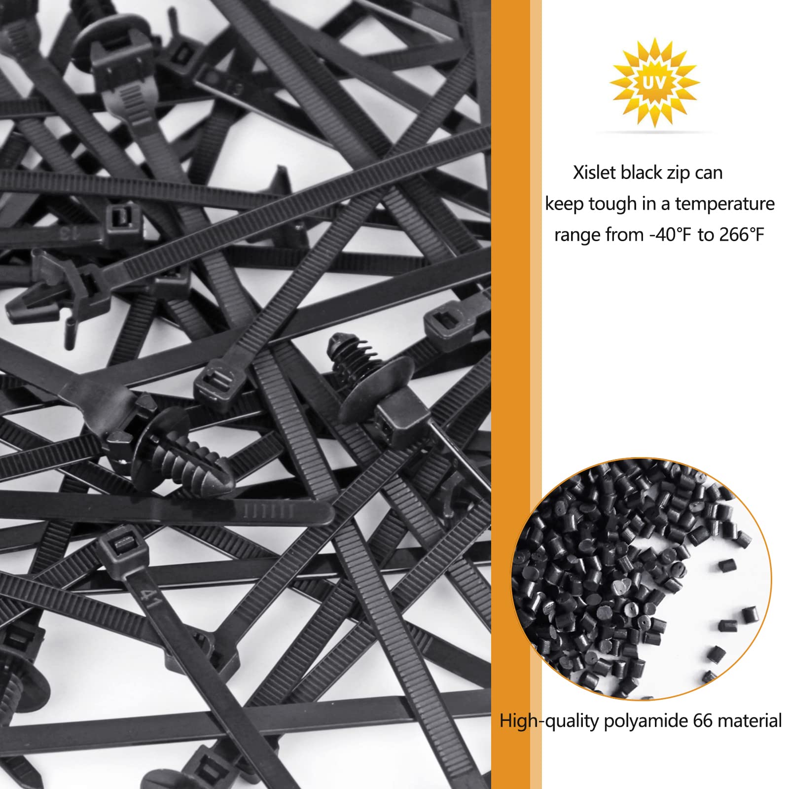 Xislet UV and flame resistant polyamide 66 for durable, long-lasting use.