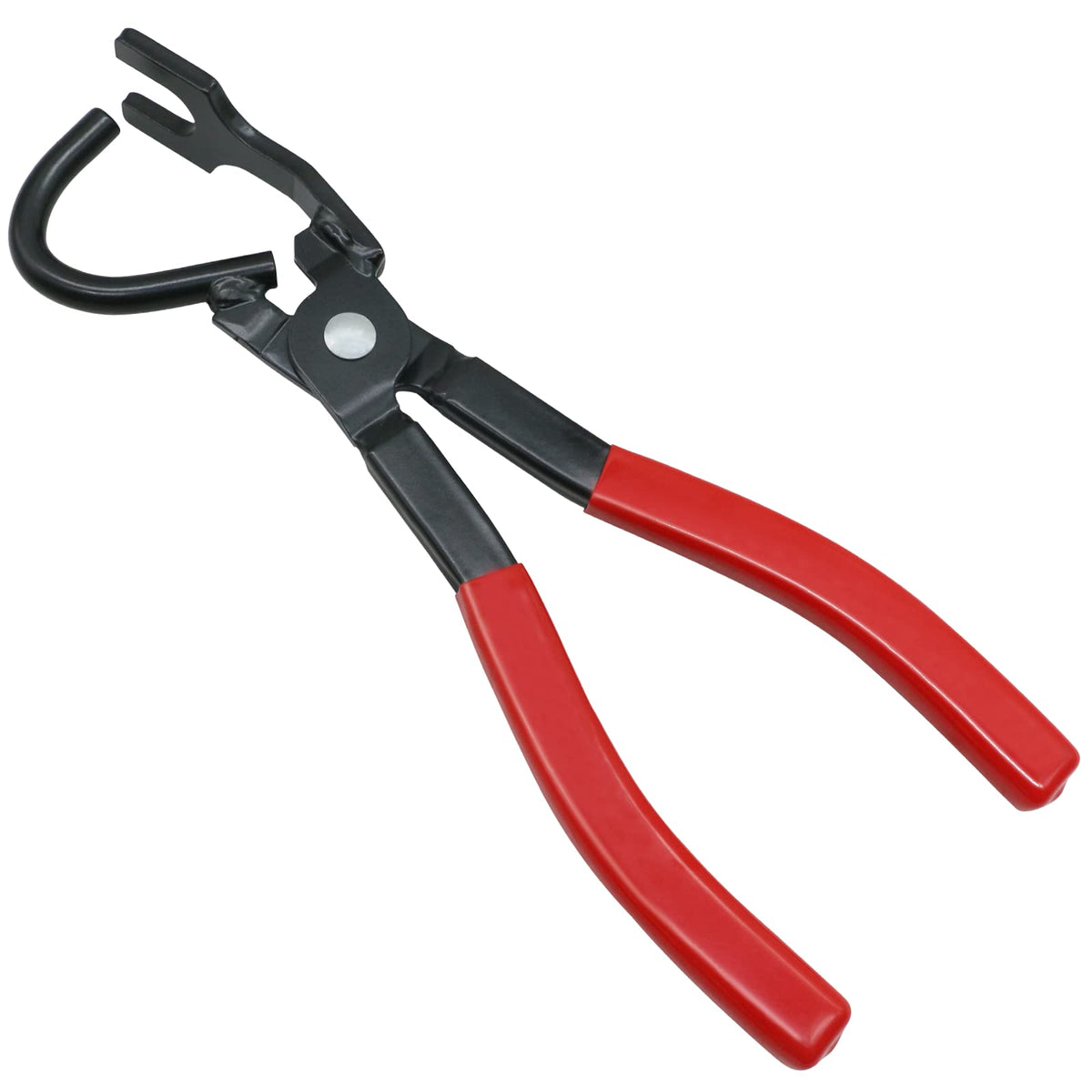 XiTuanYuan 38350 exhaust hanger pliers angled view for easy rubber hanger removal