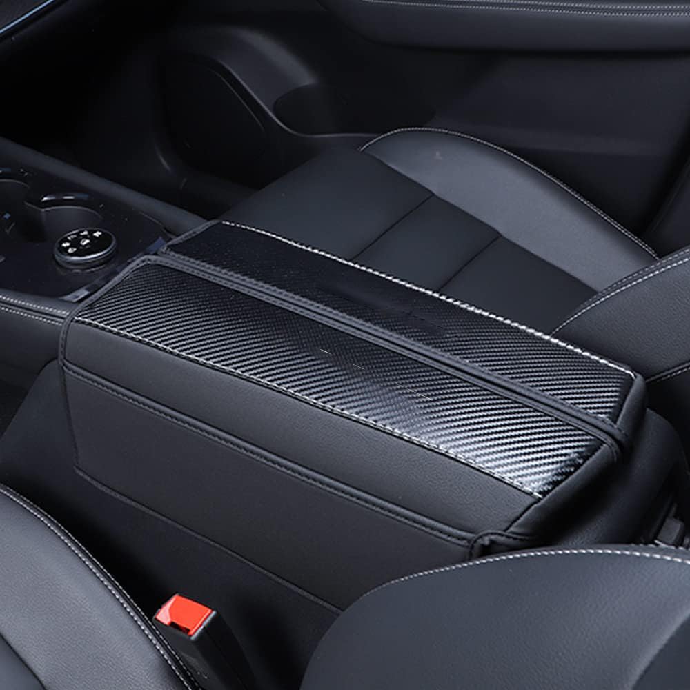 XITER Rogue Logo leather armrest cover on center console for protection.