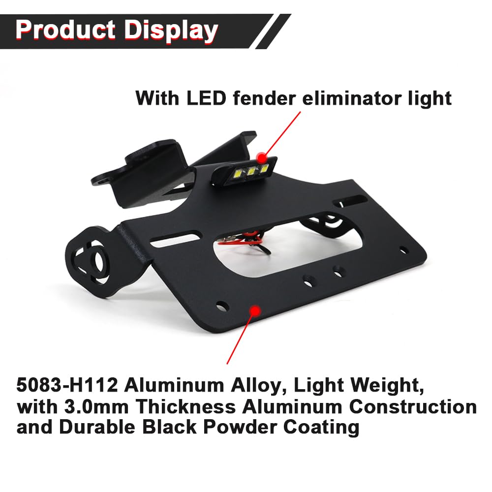 Xitomer LED license plate light integrated for better illumination.