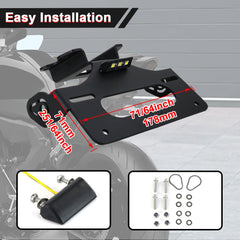 Xitomer MT-07 FZ-07 bracket side view showing slim profile.