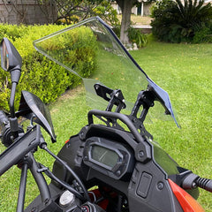 Xitomer windscreen bracket risers with hardware for easy installation on KLR650.