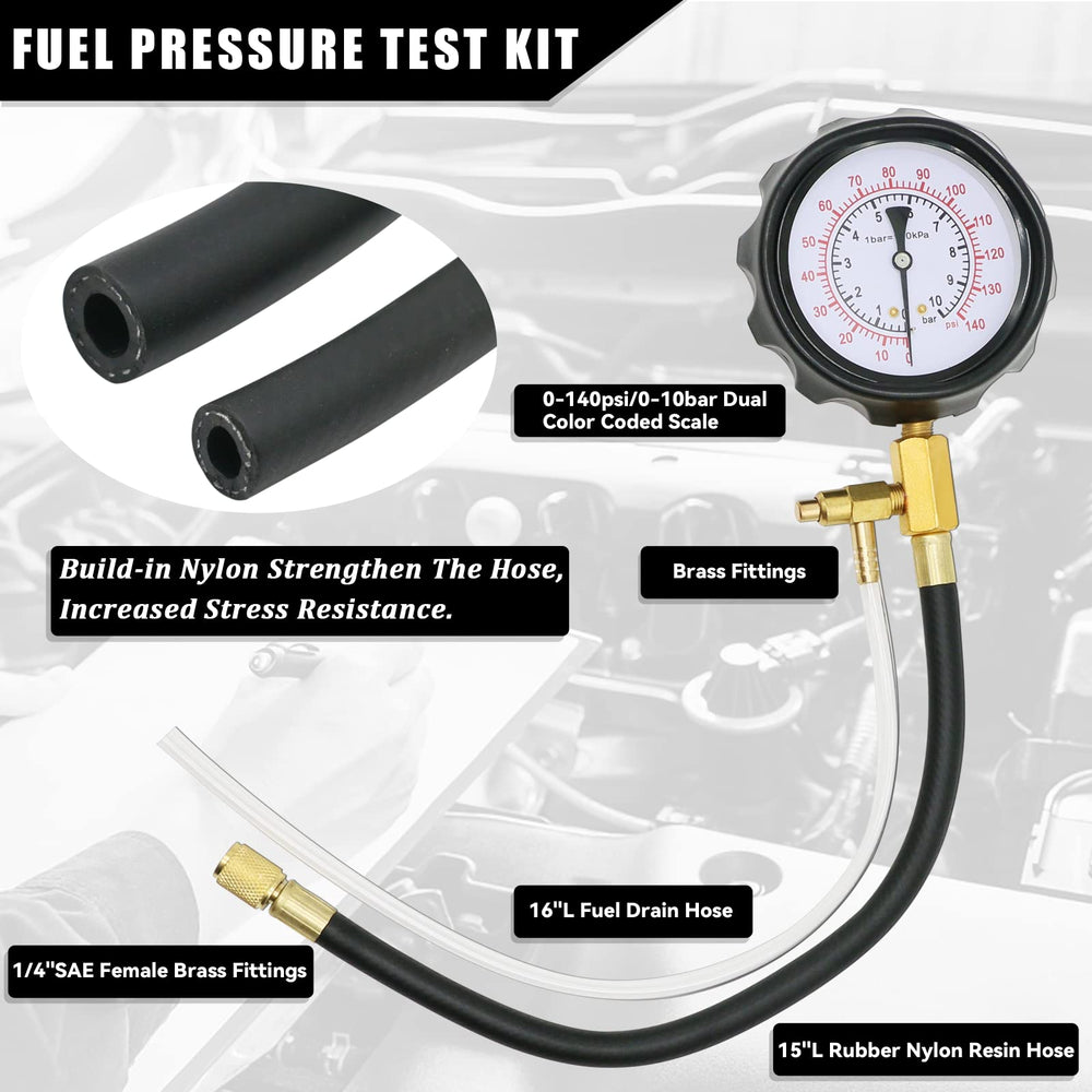 XiTuanYuan 15inch hose connects with Schrader valve for easy testing