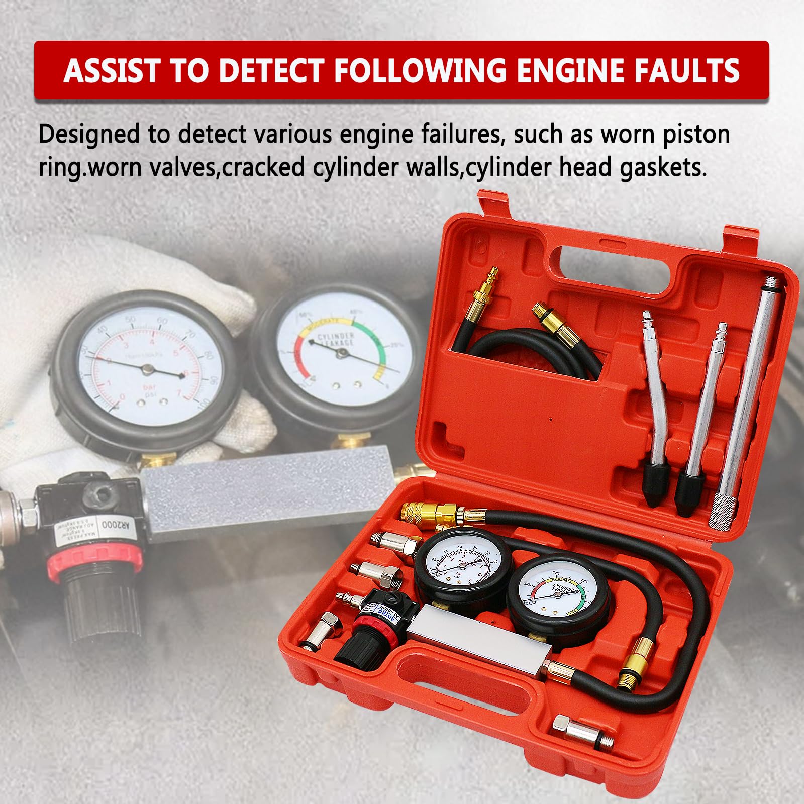 XiTuanYuan diagnostic use-case: testing engine system leakage in a vehicle.