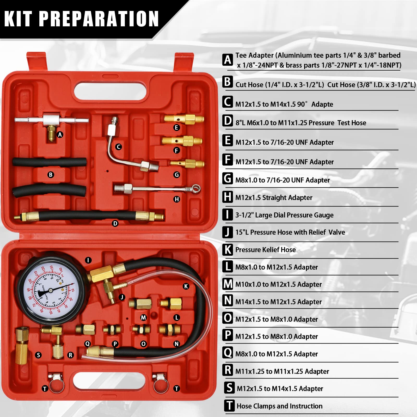 XiTuanYuan gauge shows 0-140psi for fast fuel system checks