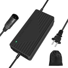 XIUWK 58.8V fast charger front view for quick top-ups on 52V Li-ion packs.