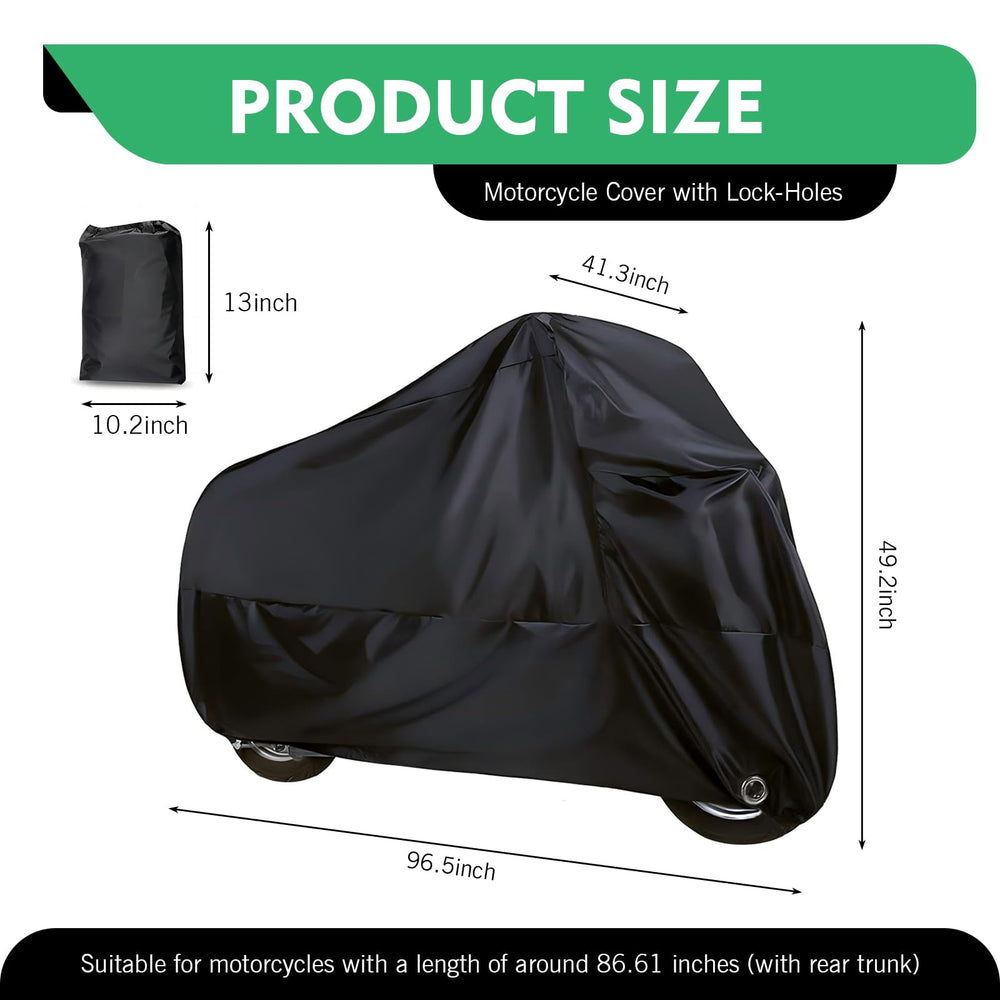 XIZAKEE1 PC motorcycle cover waterproof design shields electronics and paint
