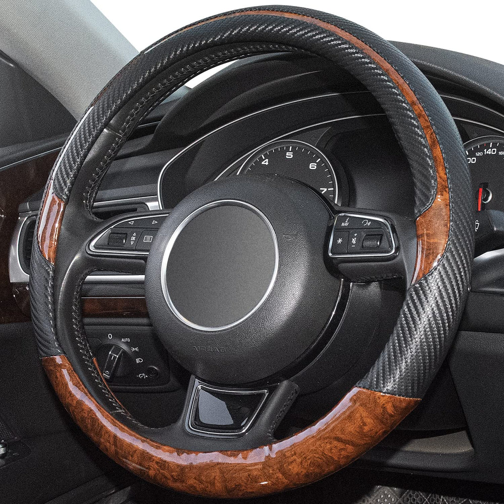 Xizopucy anti-slip steering wheel surface improves control on rough roads.
