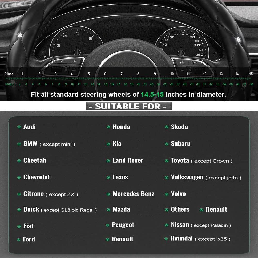 Xizopucy elegant car interior with bling cover emphasizes luxury look and refined feel
