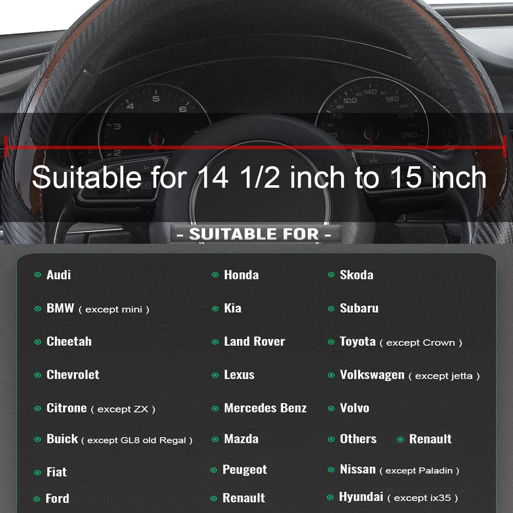 Xizopucy universal fit for 14.5–15 inch steering wheels.