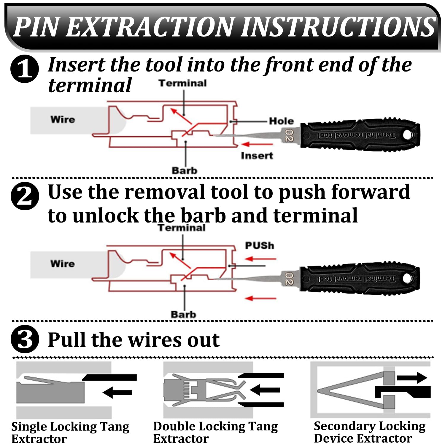 XLWJBES semi-circular removal tools reach curved terminals with ease