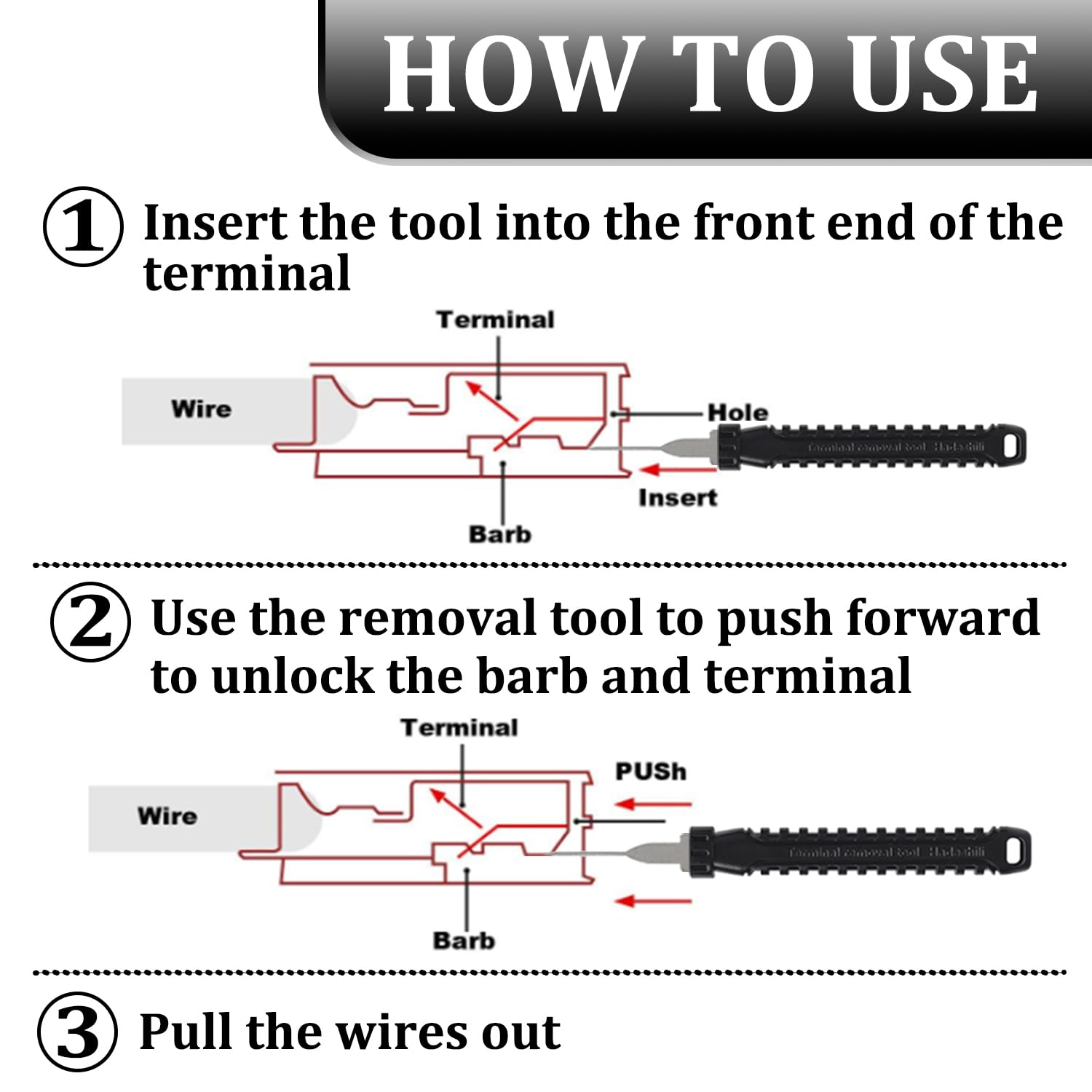 XLWJBES universal toolkit for automotive, motorcycle, and industrial connectors