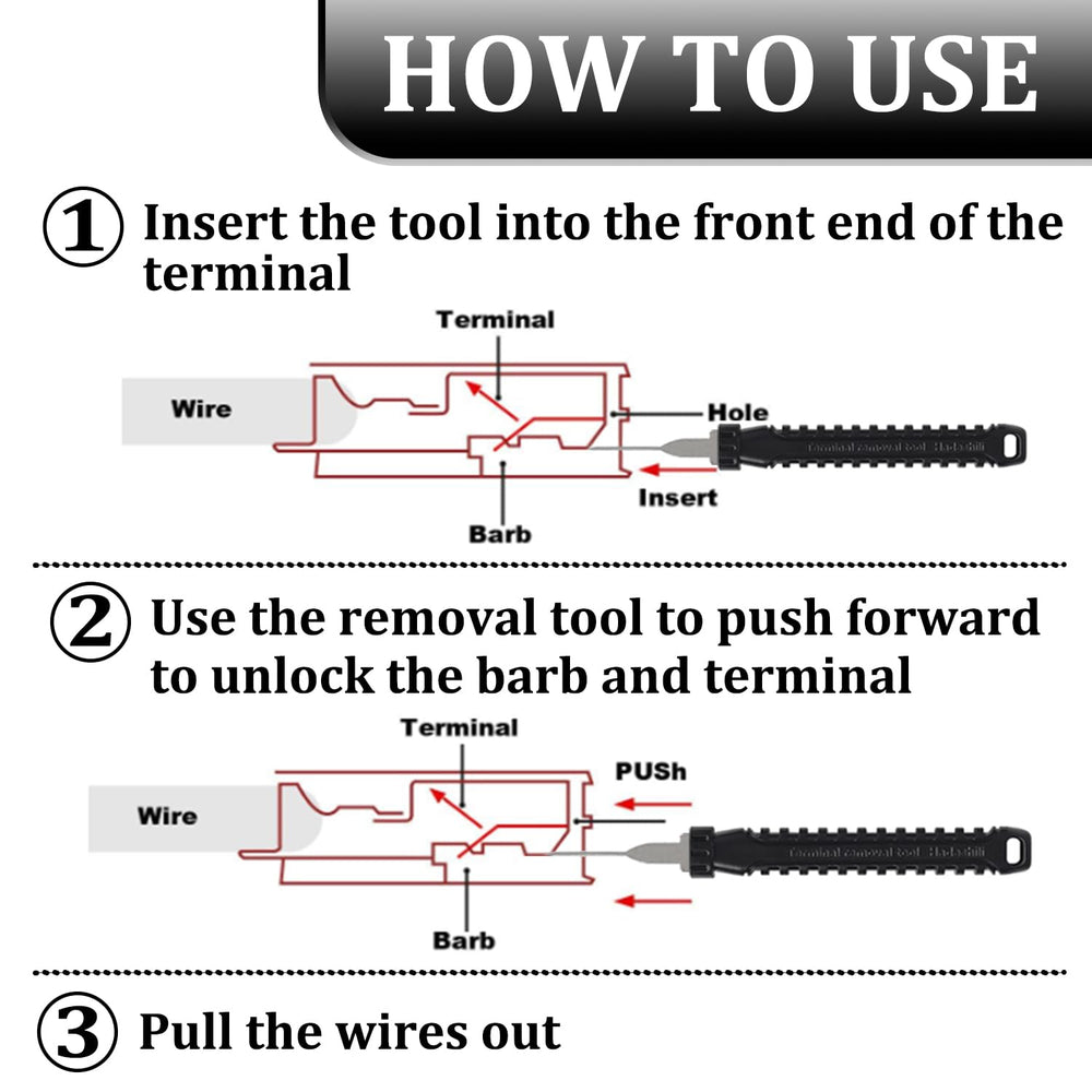 XLWJBES universal toolkit for automotive, motorcycle, and industrial connectors