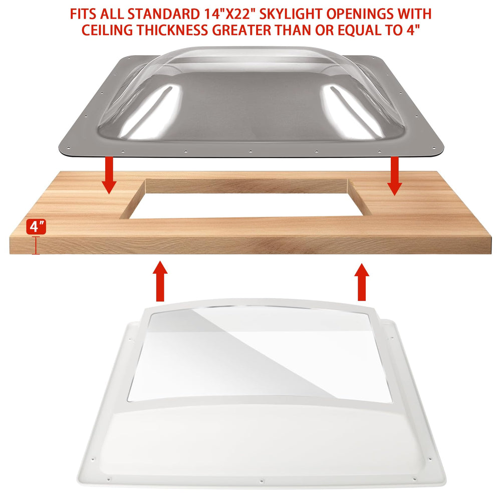 XMK skylight color options show smoke gray white and clear variants