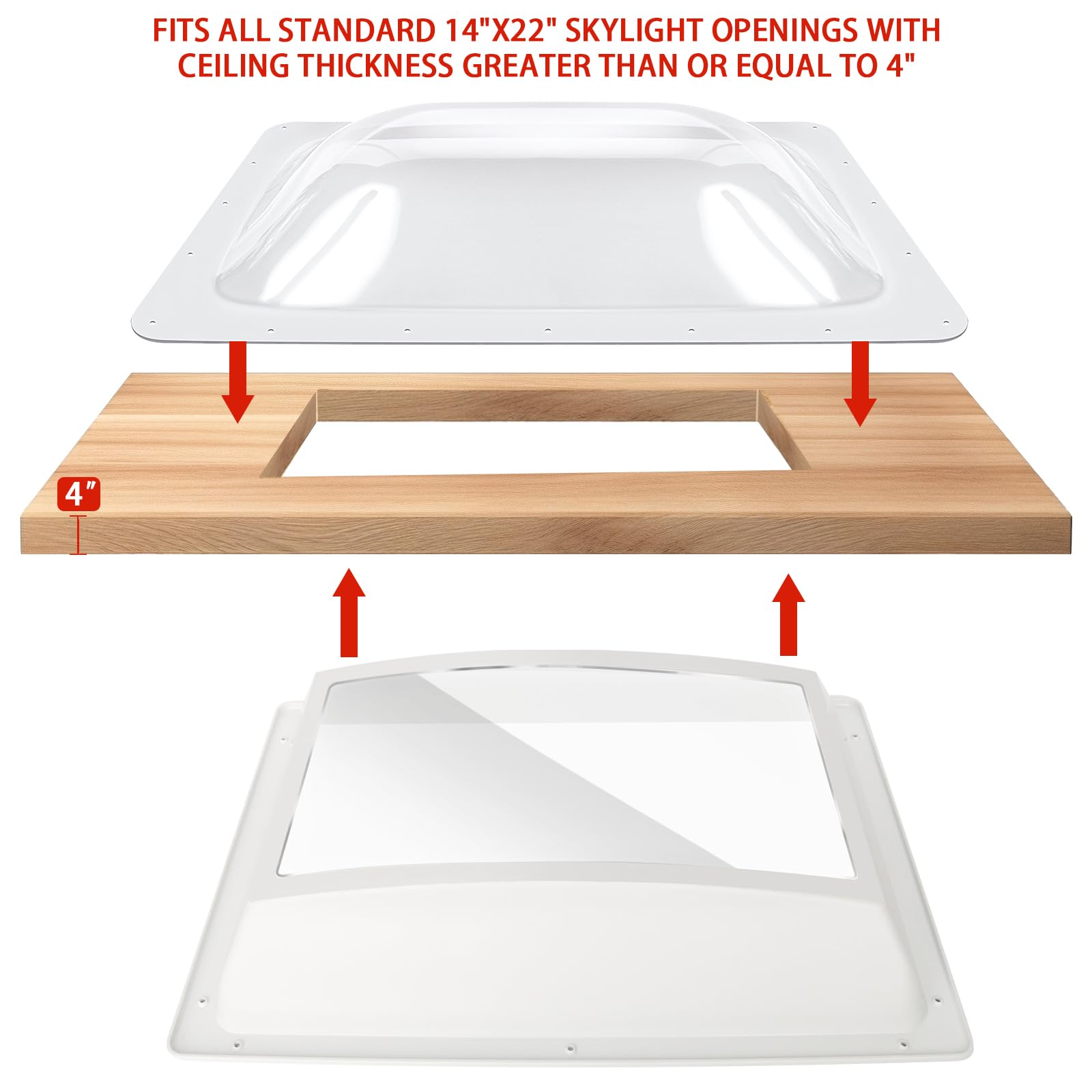 XMK RV skylight color option in smoke gray filters heat while preserving light