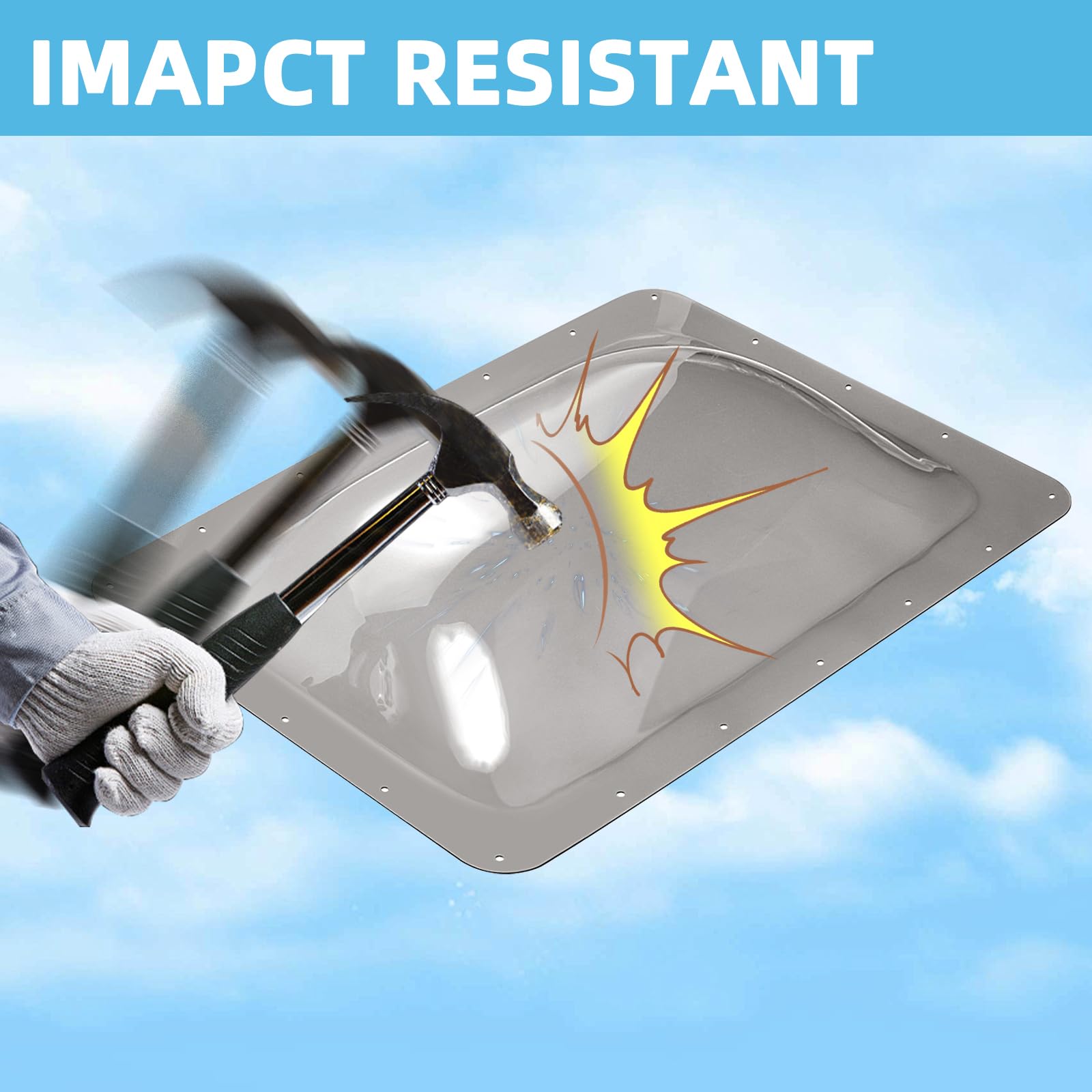XMK RV skylight easy installation uses lightweight design