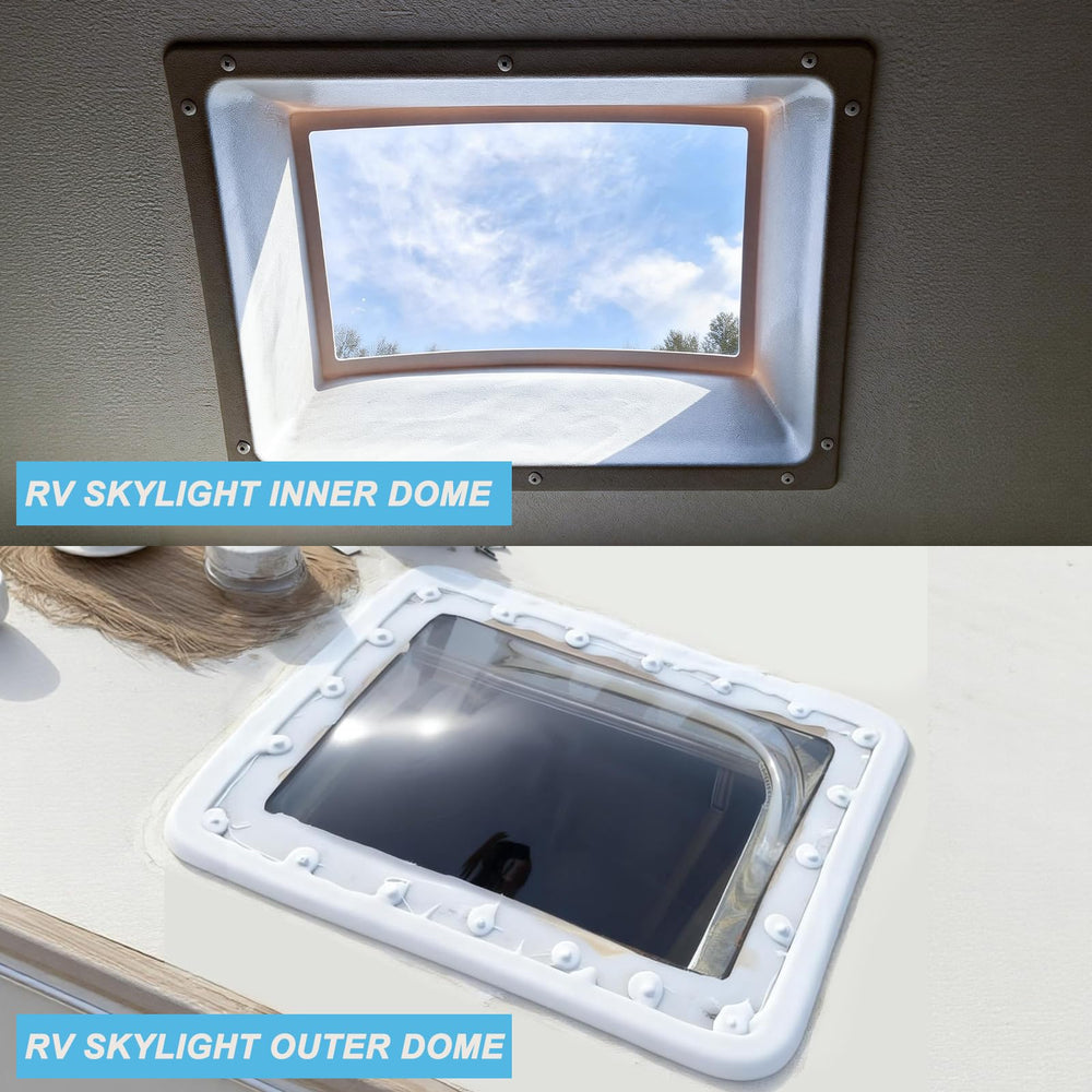 XMK RV skylight inner dome 14x22-4 enhances daylight while maintaining climate control