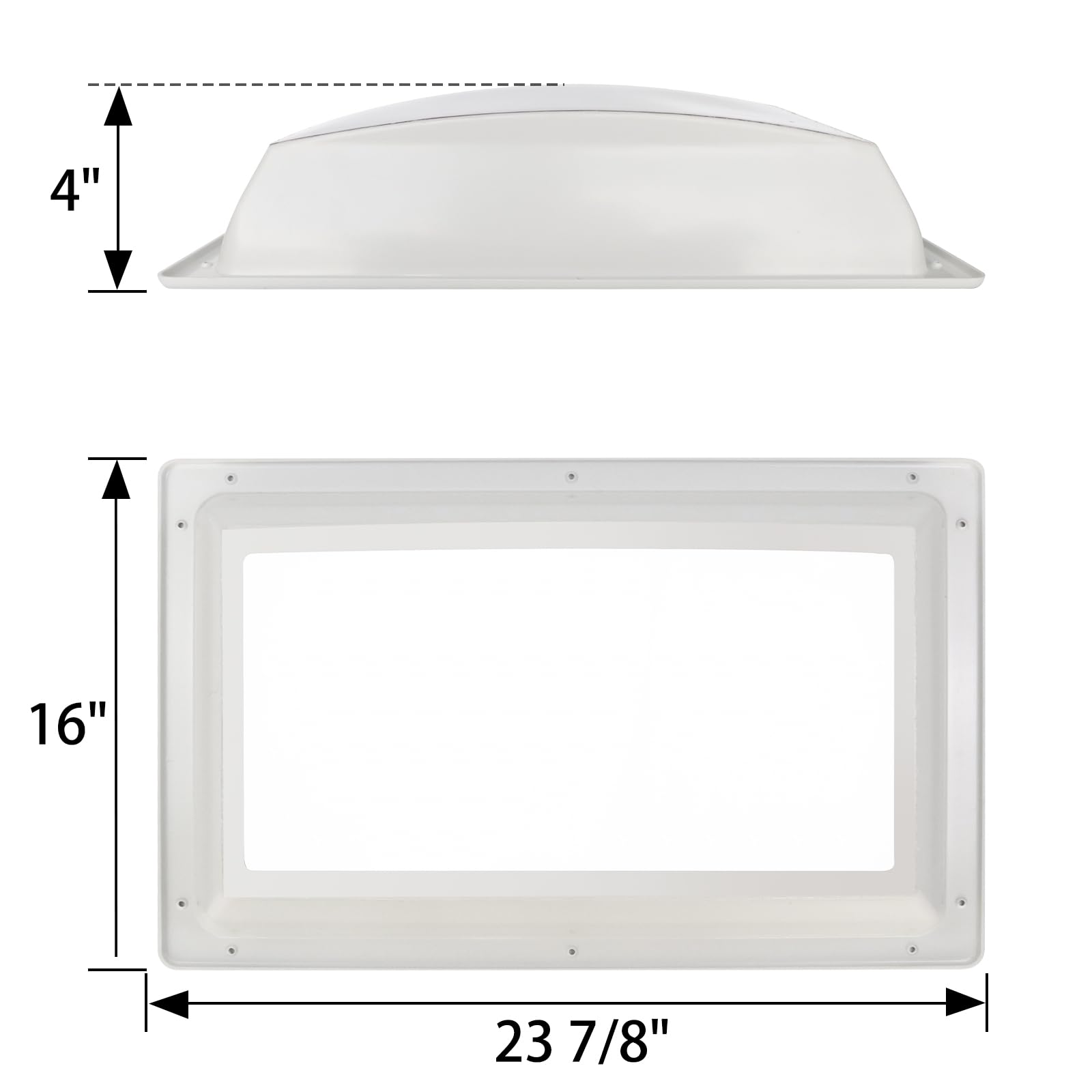 XMK skylight inner dome with pre-drilled holes eases quick installation.