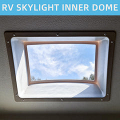 XMK inner dome white garnish provides clean, seamless look for RV shower skylights.