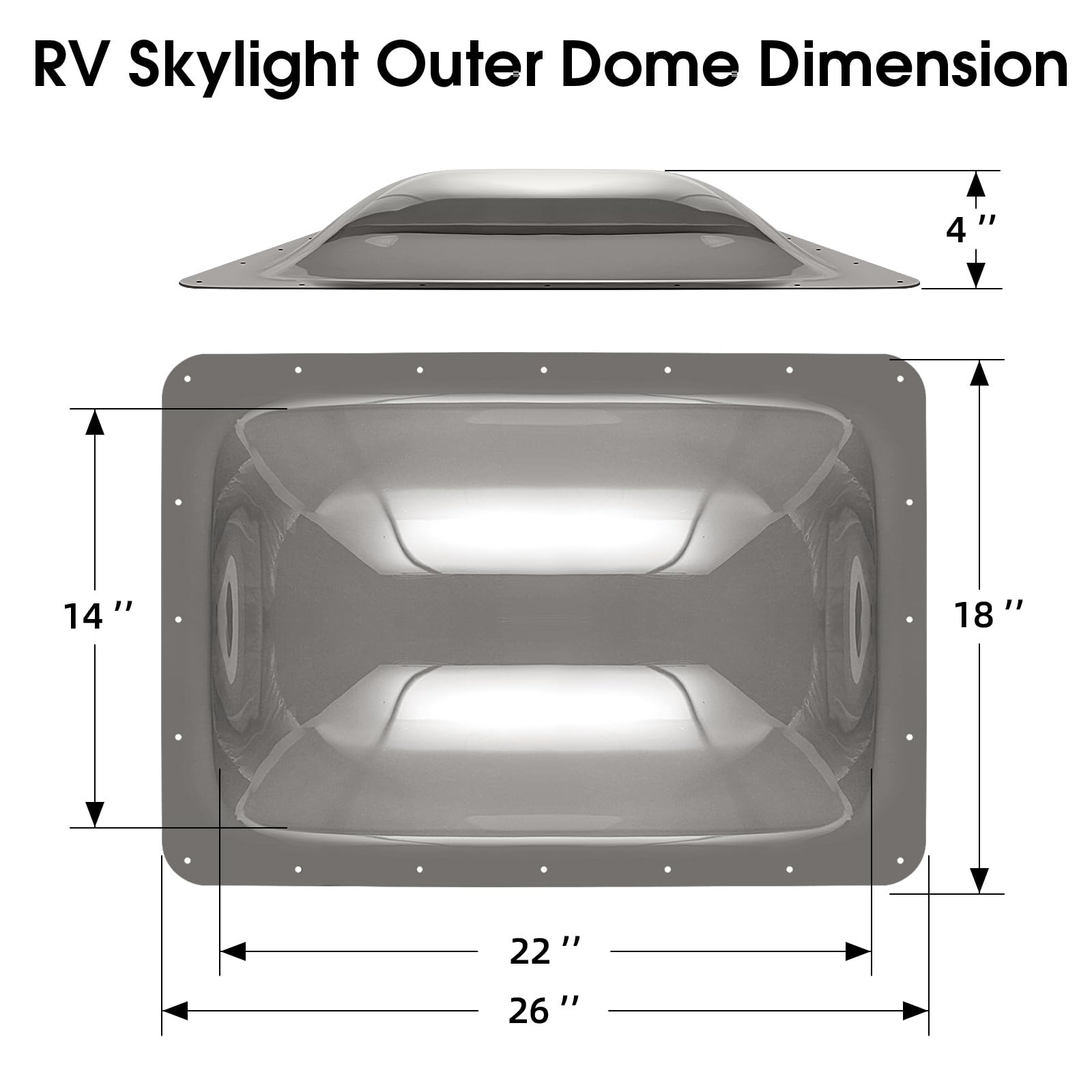 XMK RV skylight mounting screws included for quick, reliable installation