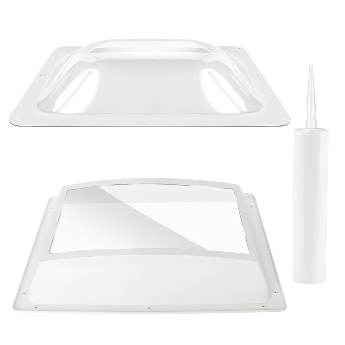 XMK RV skylight outer dome 14x22-4 with UV protection for brighter interior lighting