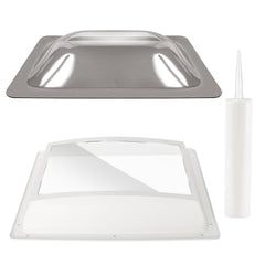XMK RV skylight outer dome smoke gray filters heat while letting light in