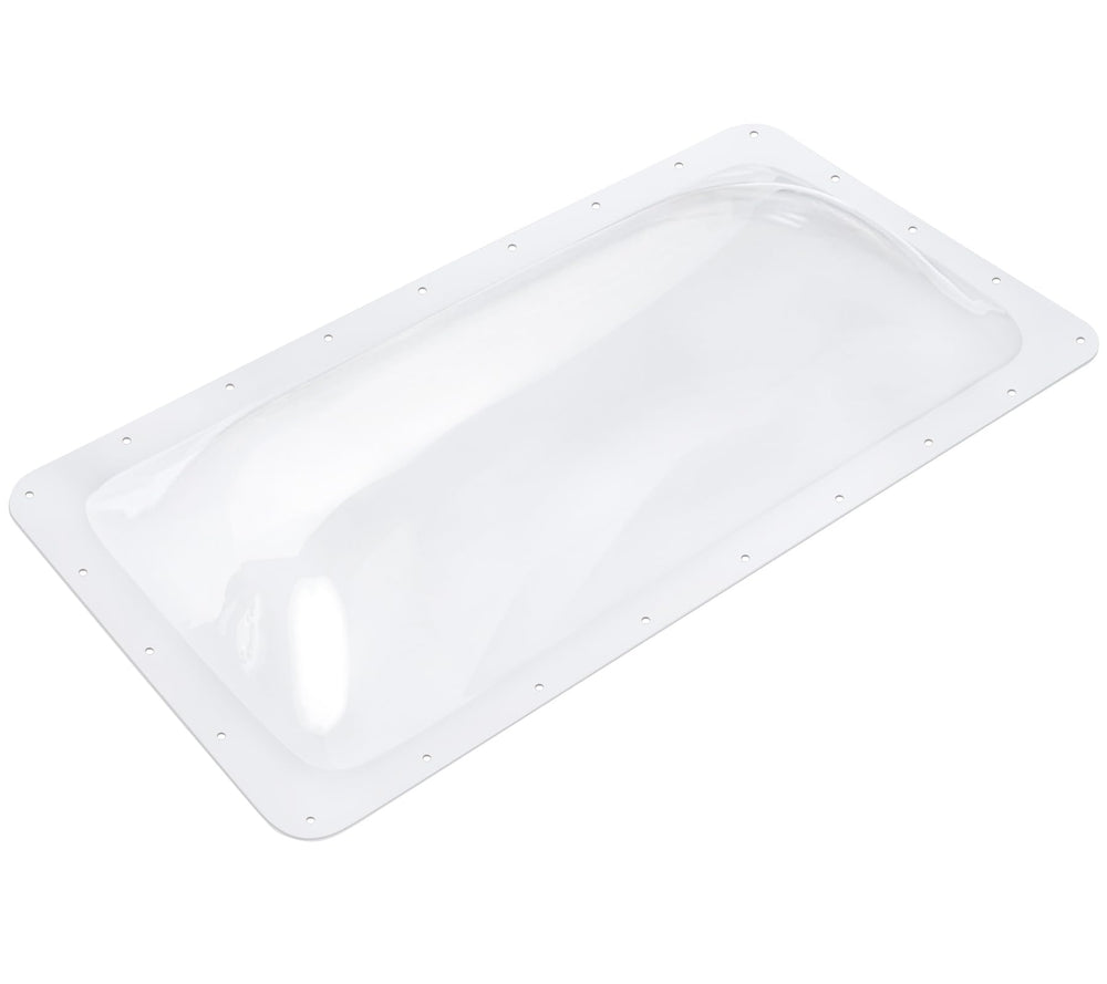 XMK RV skylight dome showing blue sky during the day for an open feel.