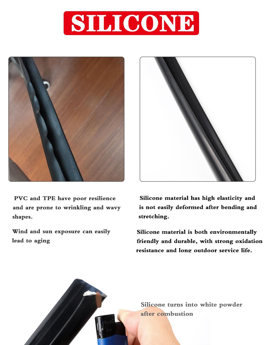 XmuxHai RV gutter close-up shows flexible, durable silicone material