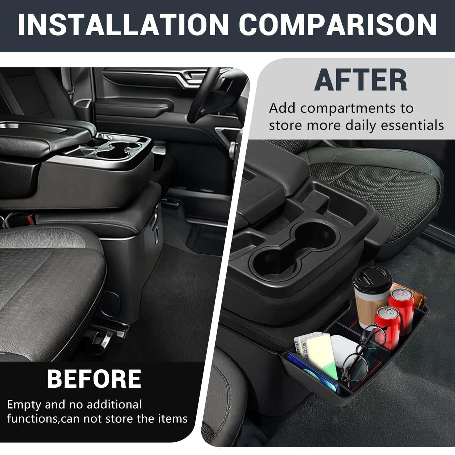Xomzema anti-slip design reduces item movement during drives.