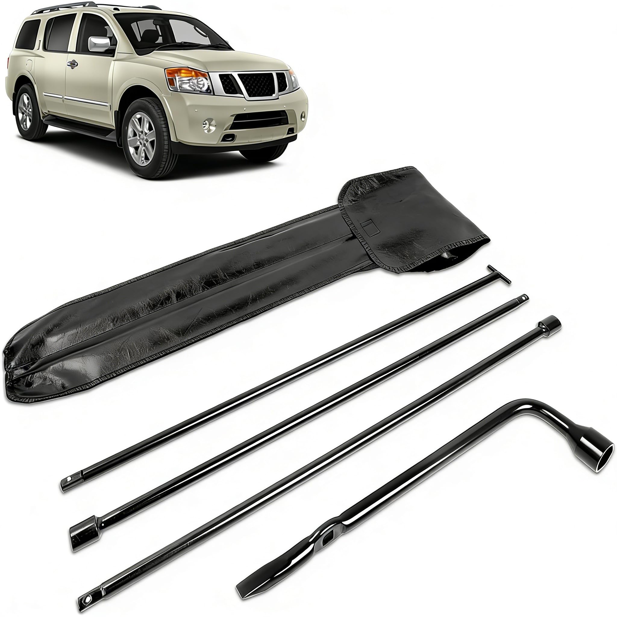 Xongjojo spare tire tool kit with carrying case for organized roadside readiness