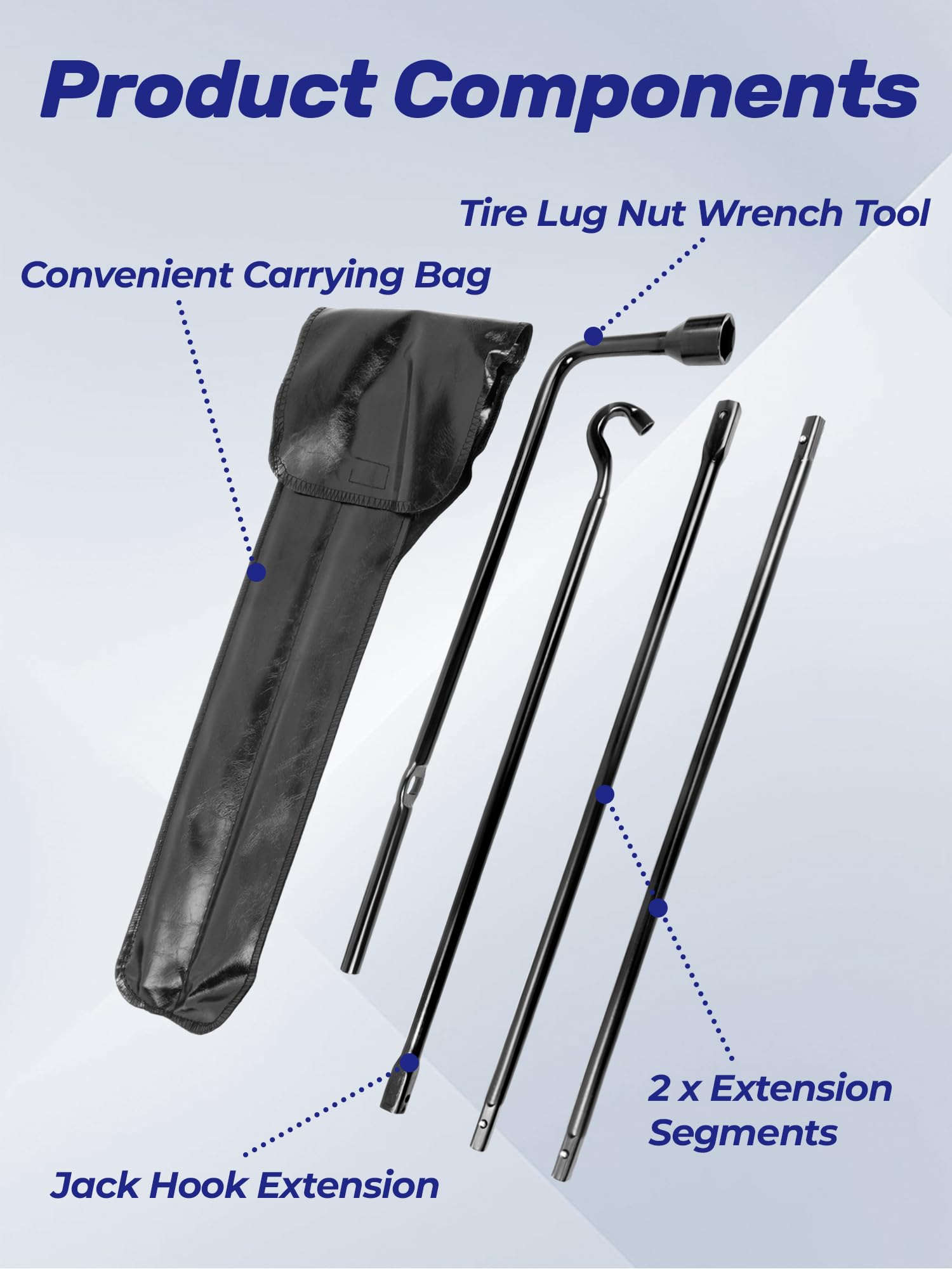Xongjojo spare tire tool kit rust-resistant coating for longevity on road and trail
