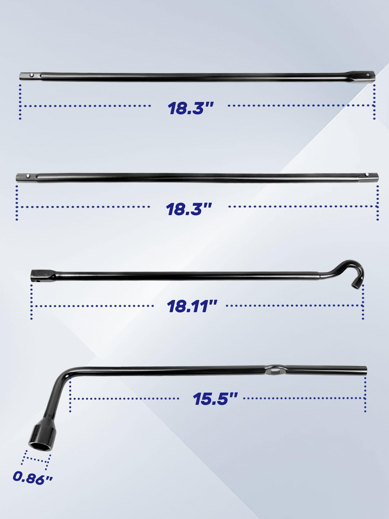 Xongjojo spare tire tool kit side view showing compact organization for roadside fixes
