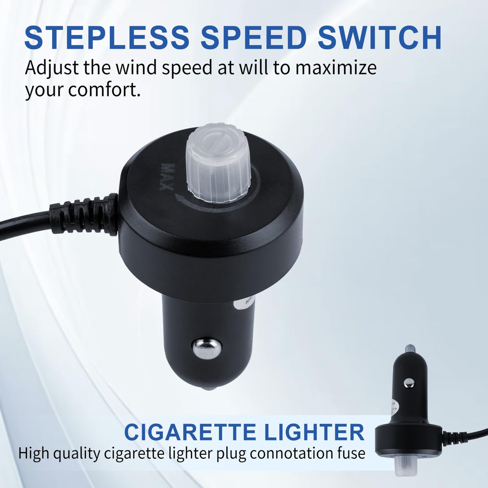 XOOL Clip Car Fan features a 6.5-foot cord for flexible placement.
