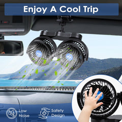 XOOL Clip Car Fan quiet operation under 50 dB