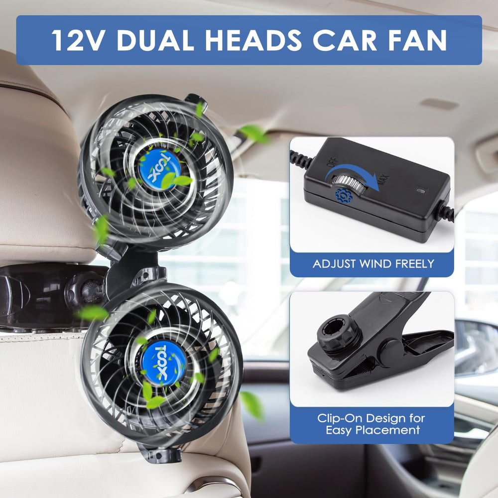 XOOL Clip Car Fan safety grid protects little fingers