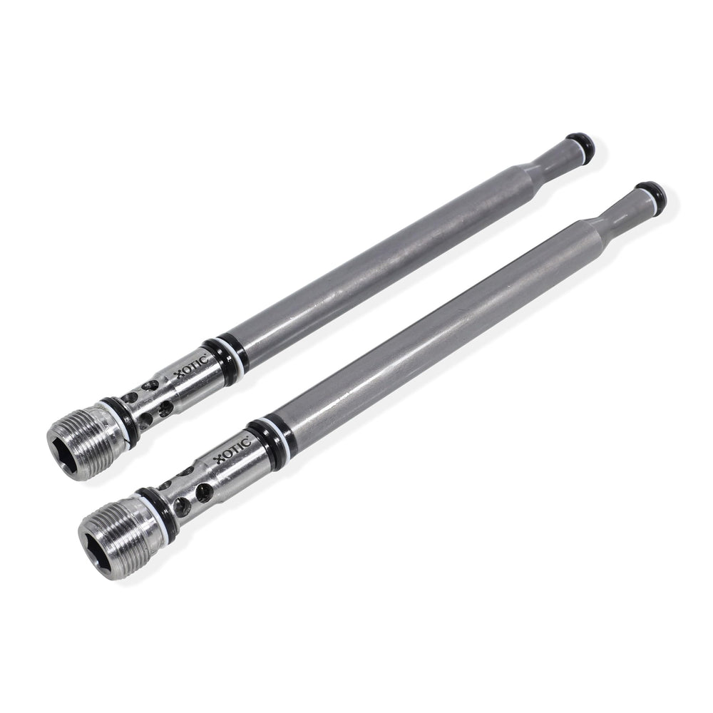 Xotic Performance packaged kit image highlights complete 2 stand pipes and 2 plugs