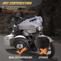 XPCTD headlight with H4-H9 adapter enables quick plug-and-play on Road King and Street Glide.