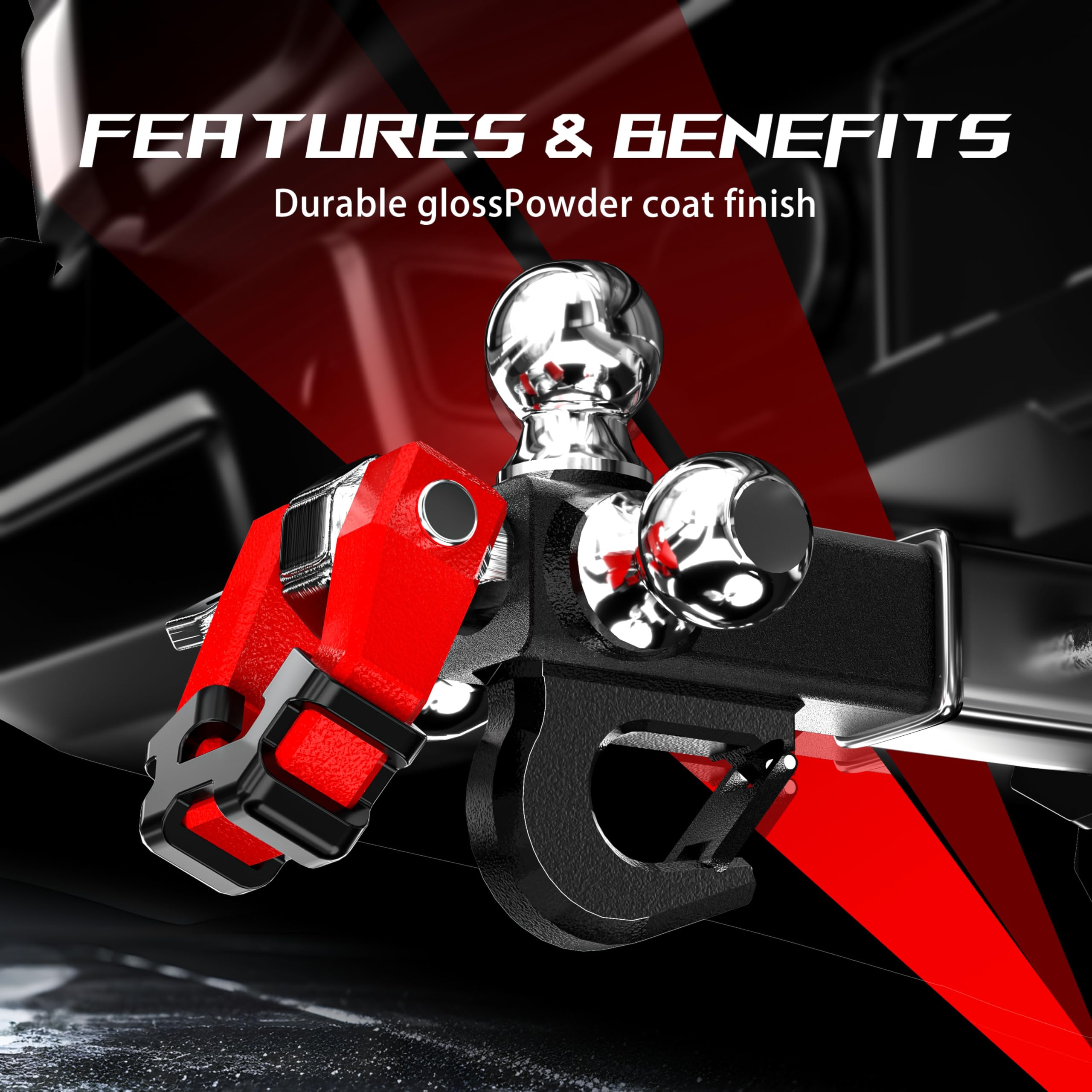 XPE rotatable tow shackle enables flexible recovery and extra safety.