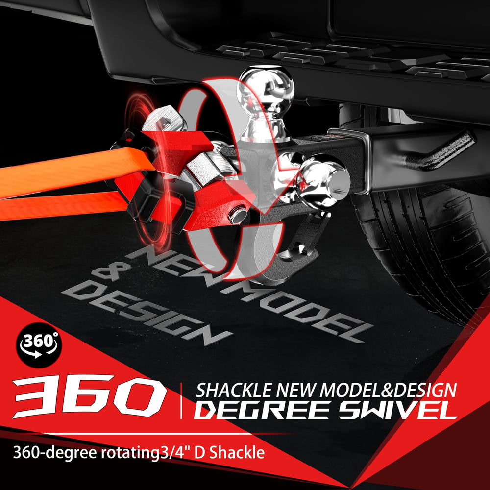 XPE tri-ball hitch with 360-degree swivel base supports diverse trailering setups.