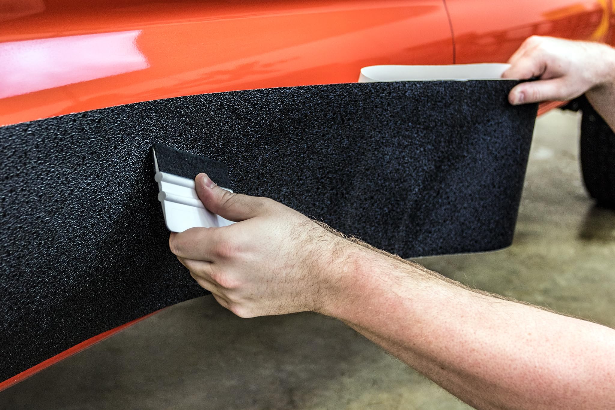 XPEL ARMOR embossed texture detail on rocker panel for durable protection