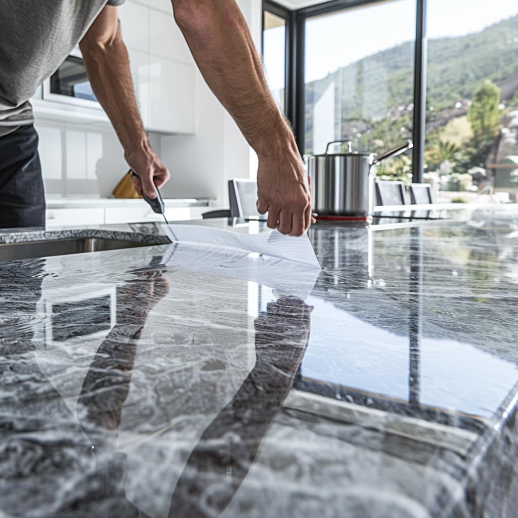 Refrigerator and dishwasher fronts protected by XPEL Gloss film