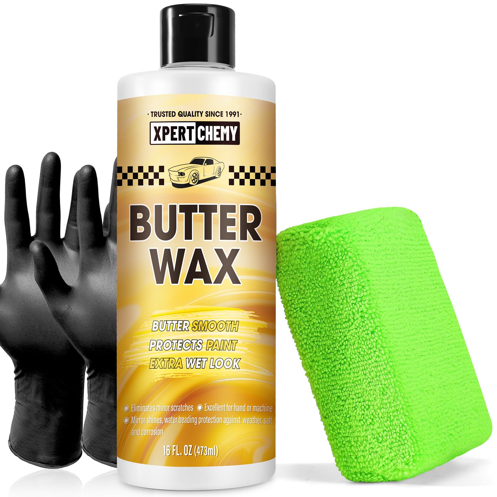 XPERTCHEMY Butter Wet Wax provides deep glossy finish on car surface for lasting shine