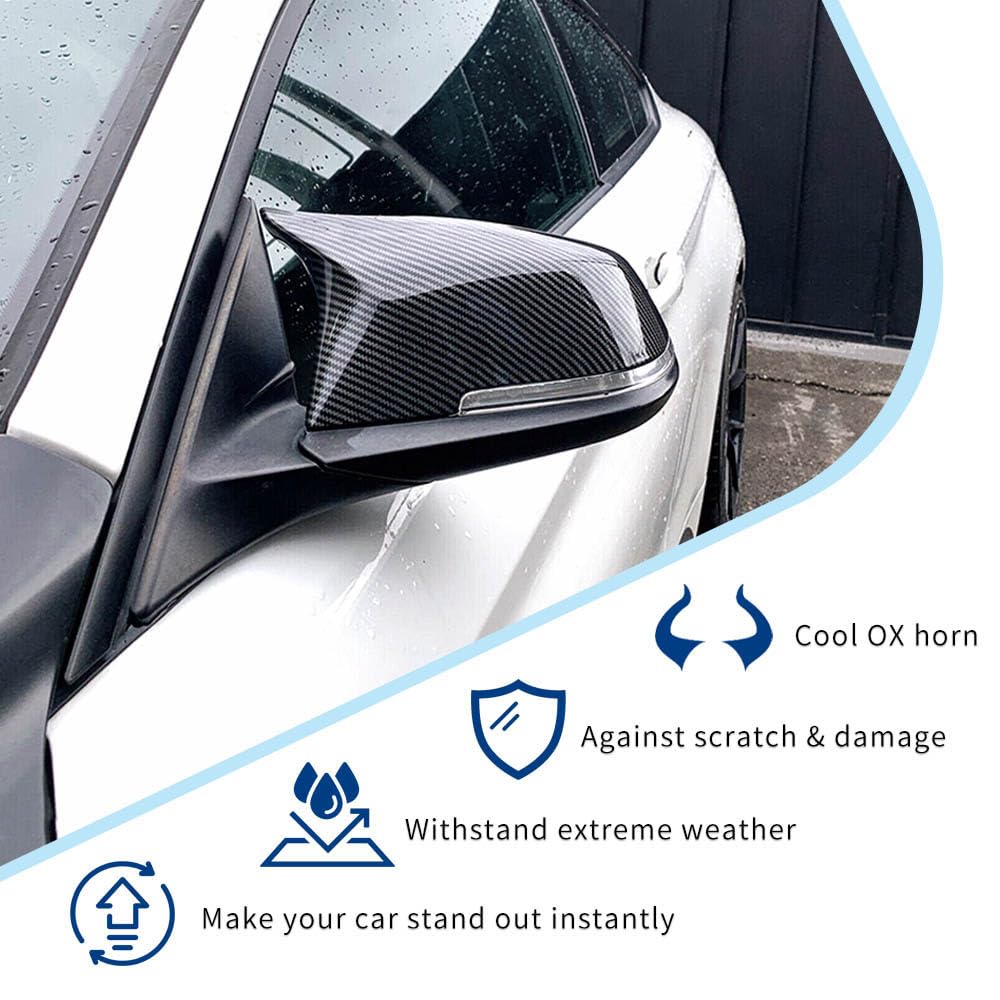 XPHAZZ carbon pattern mirror cover for BMW F32/F33 highlights carbon styling.