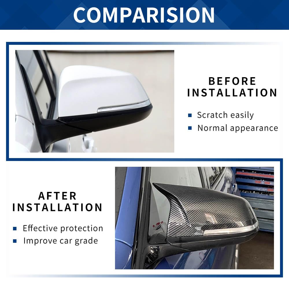 XPHAZZ carbon pattern mirror cover for BMW F34/F36 boosts aggressive look.