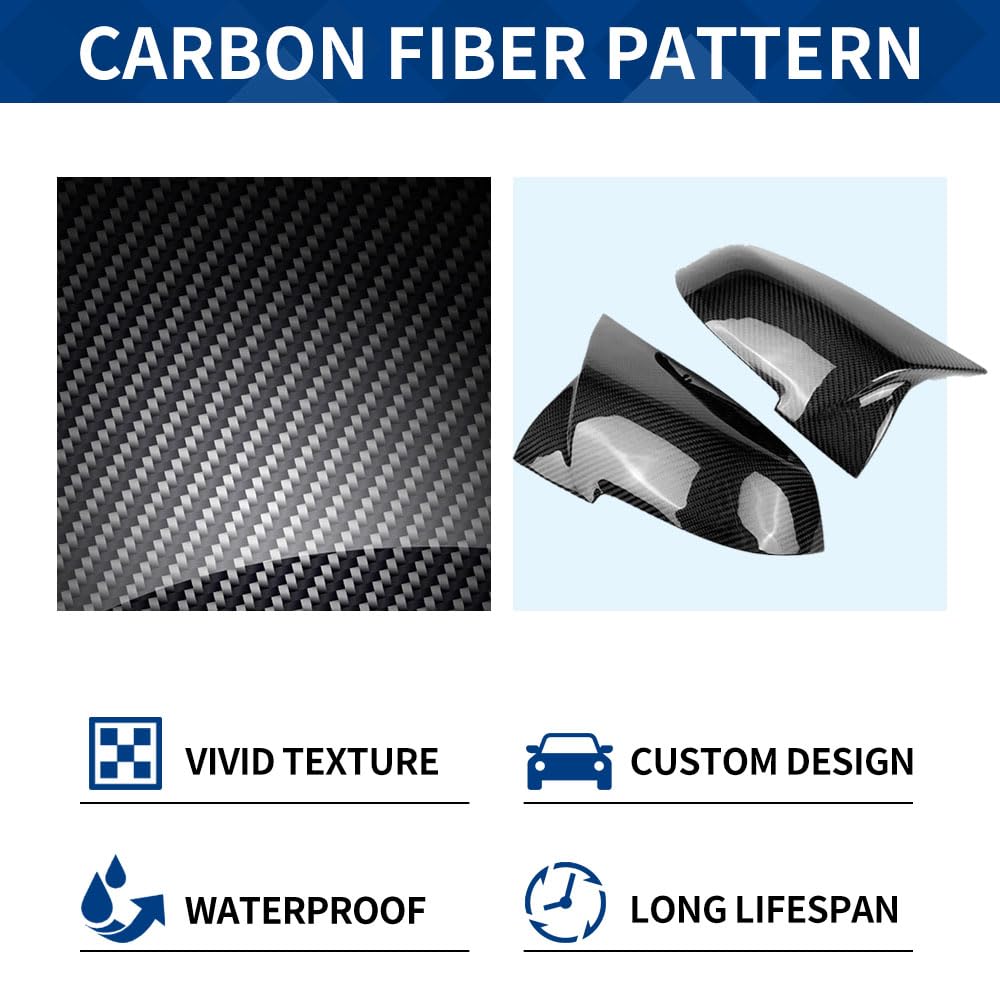 XPHAZZ carbon pattern mirror cover for BMW F87/M2 upgrades visual presence.