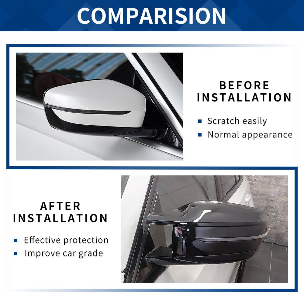 XPHAZZ side mirror cover, durable ABS texture foreground, highlights quality for long-term use