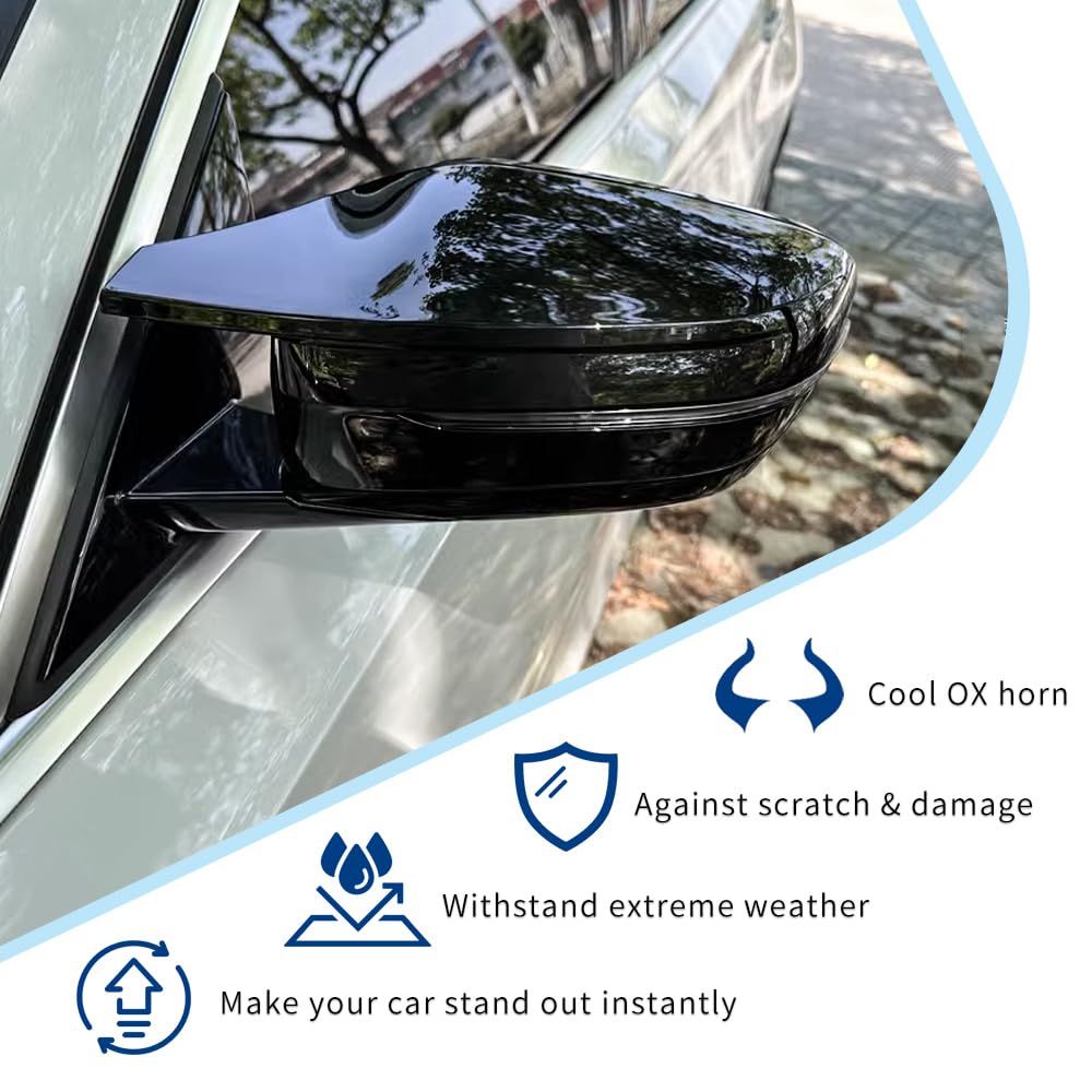 XPHAZZ side mirror cover gloss black, rear view, maintains sleek appearance