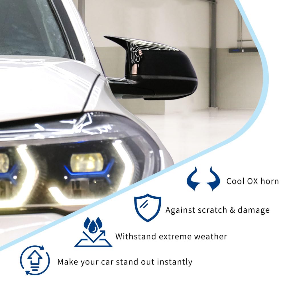 XPHAZZ side mirror cover for X5 G05 X6 G06 X7 G07, pre-lci gloss black upgrade.