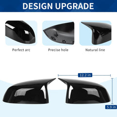 XPHAZZ ABS mirror cap in gloss black, M-style upgrade.