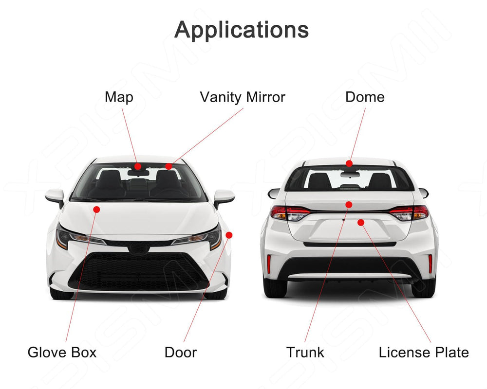 Xpismii Camry interior LED diagram image simplifies replacement